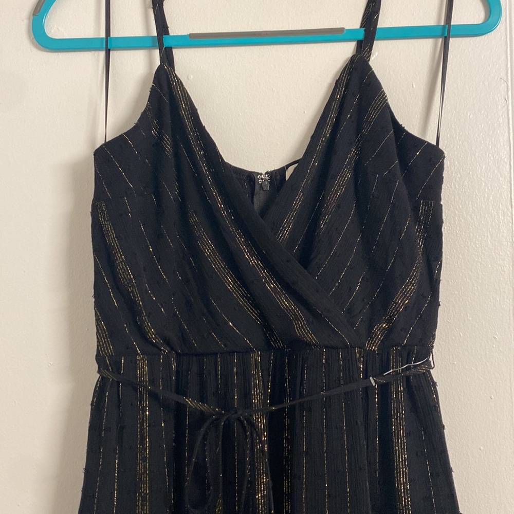 ***Relisting Soon*** Francesca’s Blue Rain black/gold mini dress